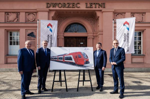 Spotkanie podczas którego została podpisana umowa na nowe pociągi dla Wielkopolski, marzec 2026 r. - kliknij aby powiększyć