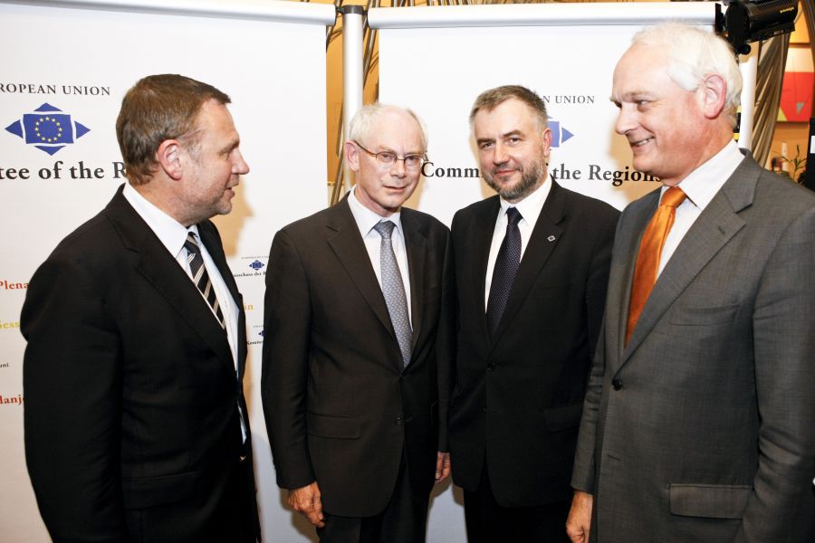 Marszałek Marek Woźniak z Przewodniczącym Rady Europejskiej Hermanem Van Rompuy- kliknij aby powiększyć