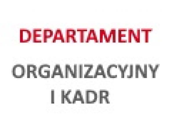 Departament Organizacyjny i Kadr- kliknij aby powiększyć