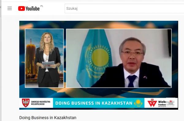 Samorząd Województwa Wielkopolskiego oraz Wielkopolski Fundusz Rozwoju sp. z o.o. we współpracy z Ambasadą Republiki Kazachstanu w RP zorganizowały konferencję on-line Doing business in Kazakhstan. - kliknij aby powiększyć