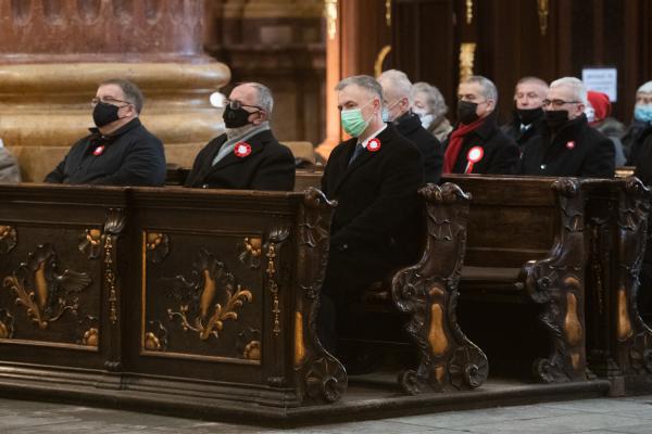 Msza św. w poznańskiej Farze w intencji Powstańców Wielkopolskich.- kliknij aby powiększyć