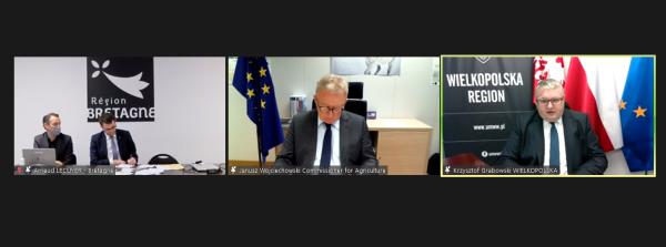 Wicemarszałek Województwa Wielkopolskiego Krzysztof Grabowski wziął udział w posiedzeniu wysokiego szczebla Koalicji Europejskich Regionów Rolniczych AGRIREGIONS. Gościem posiedzenia był Komisarz UE ds. Rolnictwa i Rozwoju Obszarów Wiejskich Janusz Wojciechowski.- kliknij aby powiększyć