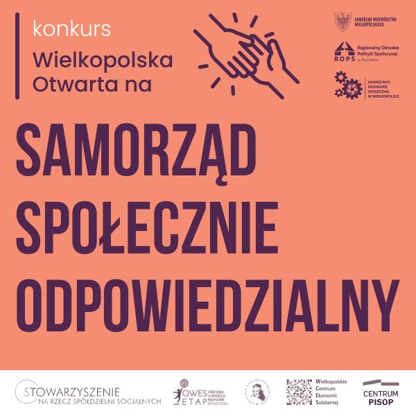 Reklama konkursu Wielkopolska Otwarta na Samorząd Społecznie Odpowiedzialny- kliknij aby powiększyć