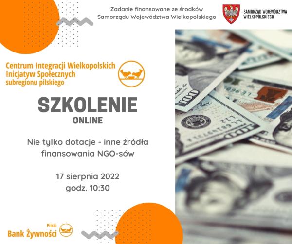 Reklama szkolenia online Nie tylko dotacje - inne źródła finansowania NGO-sów- kliknij aby powiększyć