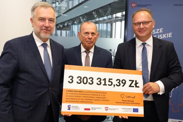 Podpisanie umów w ramach  podziałania WRPO Infrastruktura ochrony zdrowia - kliknij aby powiększyć