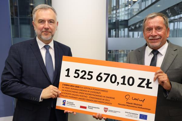 Podpisanie umów w ramach  podziałania WRPO Infrastruktura ochrony zdrowia - kliknij aby powiększyć