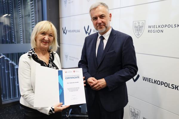 Wręczenie dyplomów Programu Wielkopolska Akademia Samorządności- kliknij aby powiększyć