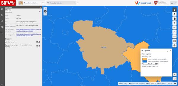 W Systemie Informacji Przestrzennej Województwa Wielkopolskiego - https://sipww.pl/ - została dołożona nowa kompozycja mapowa, w której można znaleźć  dane dotyczące planów ogólnych zagospodarowania przestrzennego.- kliknij aby powiększyć