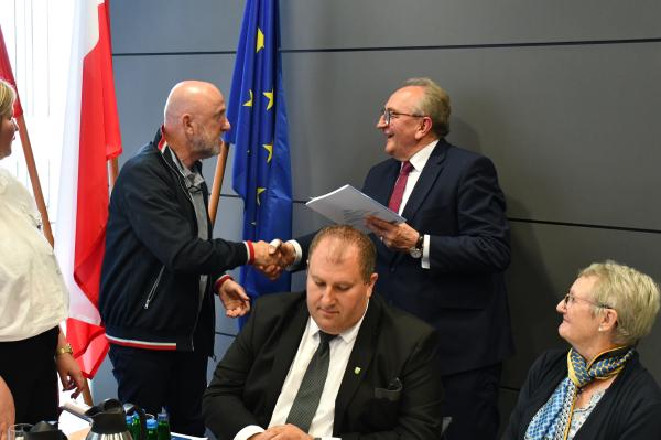 Przedstawiciele bretońskich gmin z wizytą w Urzędzie Marszałkowskim- kliknij aby powiększyć