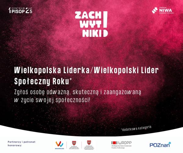 Zachwyć Wielkopolskę swoimi społecznymi działaniami. Wystartowały ZACHWYTNIKI!- kliknij aby powiększyć