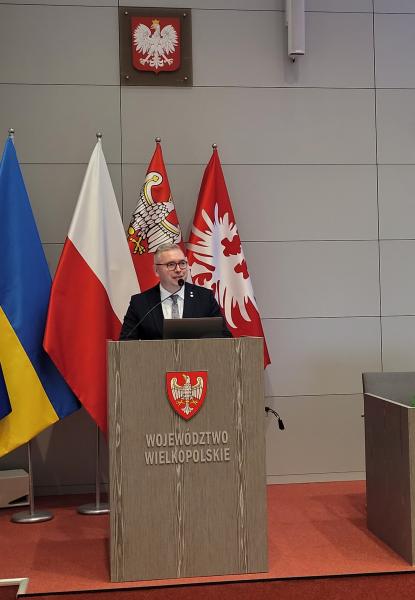 Otwarcie konferencji przez Jacka Bogusławskiego, Członka Zarządu Województwa Wielkopolskiego
- kliknij aby powiększyć