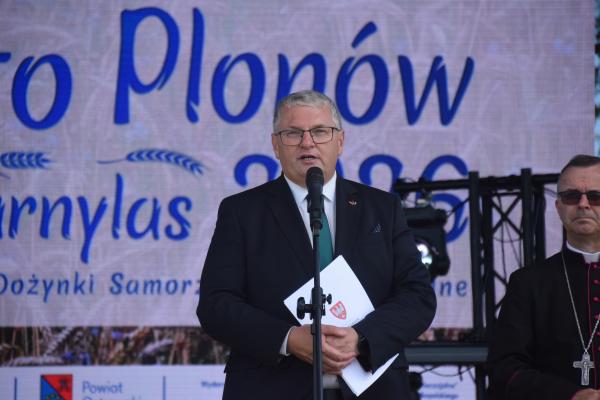 Dożynki w Czarnymlesie - przemawia Wicemarszałek Krzysztof Grabowski. - kliknij aby powiększyć