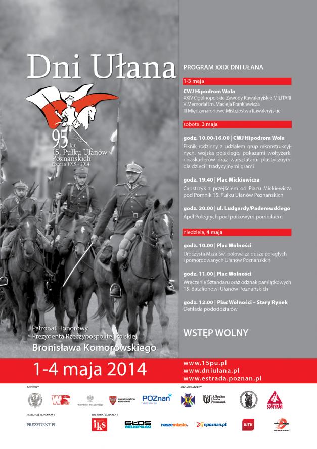 „DNI UŁANA 2014” - ŚWIĘTO 15. PUŁKU UŁANÓW POZNAŃSKICH  - zobacz więcej