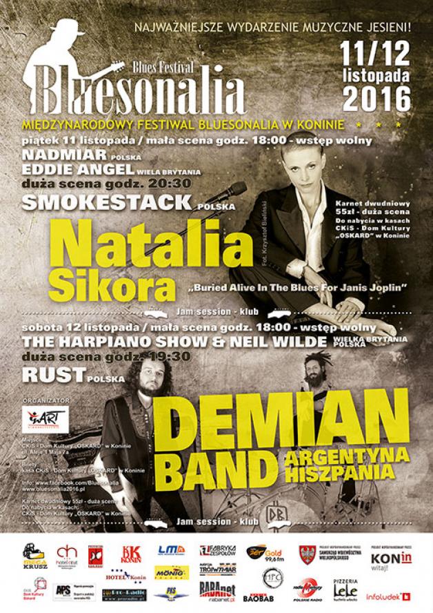  MIĘDZYNARODOWY FESTIWAL BLUESOWY „BLUESONALIA 2016” W KONINIE - zobacz więcej