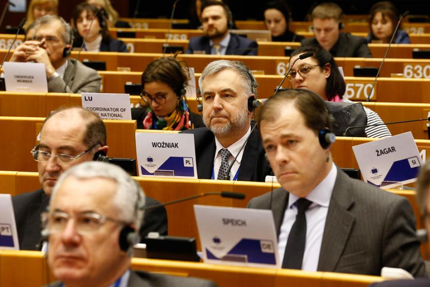 Marszałek Woźniak na posiedzeniu komisji COTER o dekarbonizacji i transformacji energetycznej - zobacz więcej