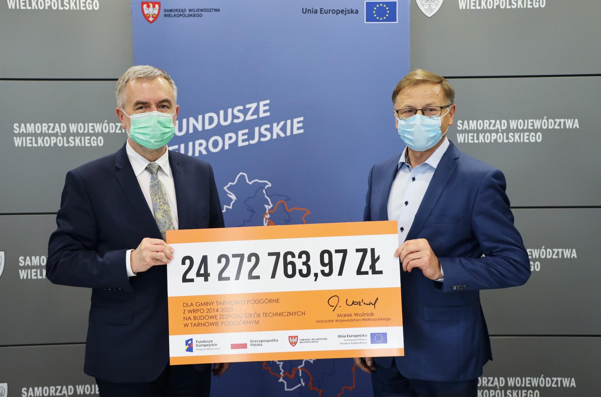 Czek na ponad 24 miliony złotych od Marszałka dla Tarnowa Podgórnego! - zobacz więcej