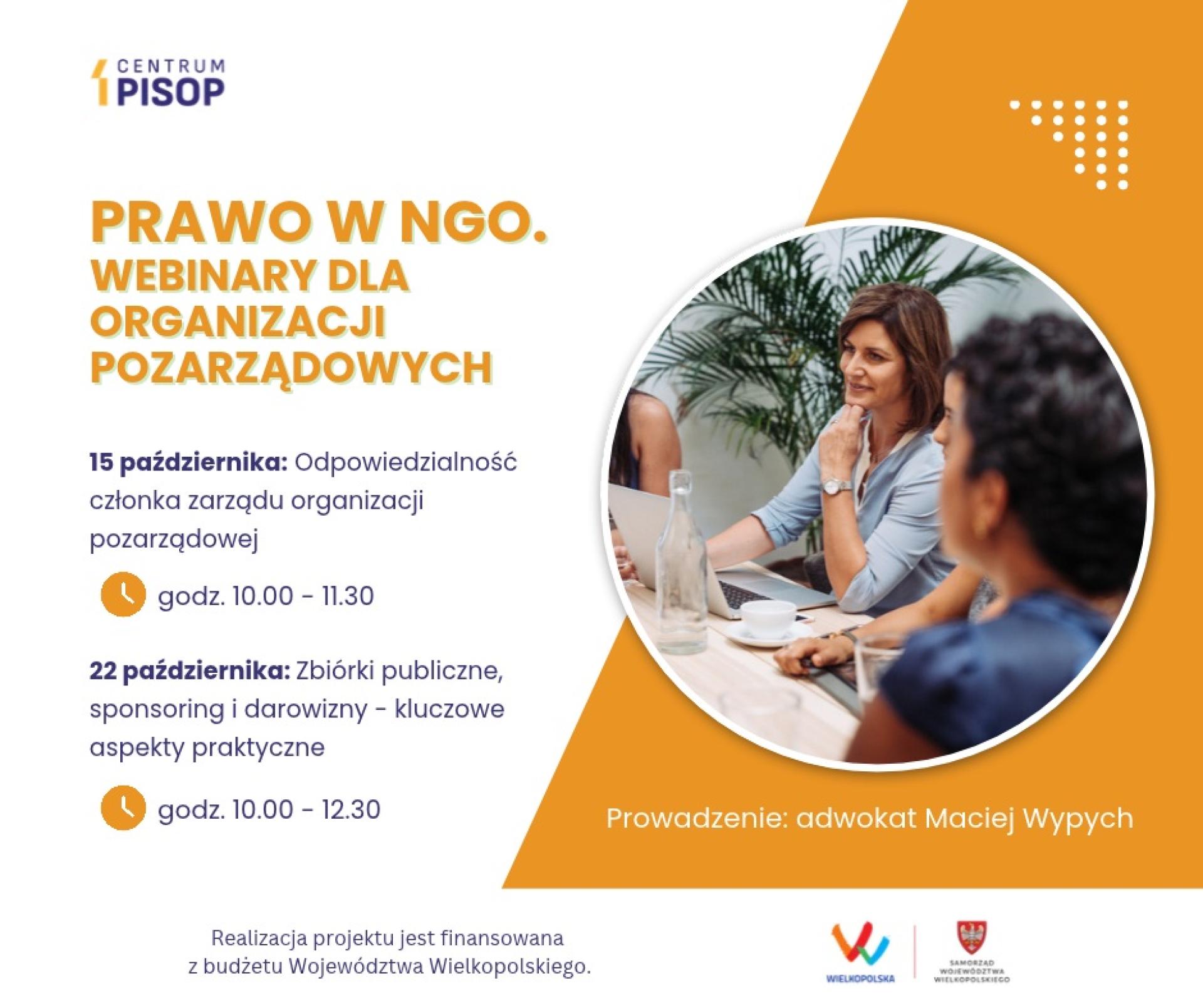 Prawo w NGO. Webinary dla organizacji pozarządowych z terenu subregionu Leszczyńskiego - zobacz więcej
