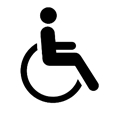 Symbol osoby niepełnosprawnej na wózku