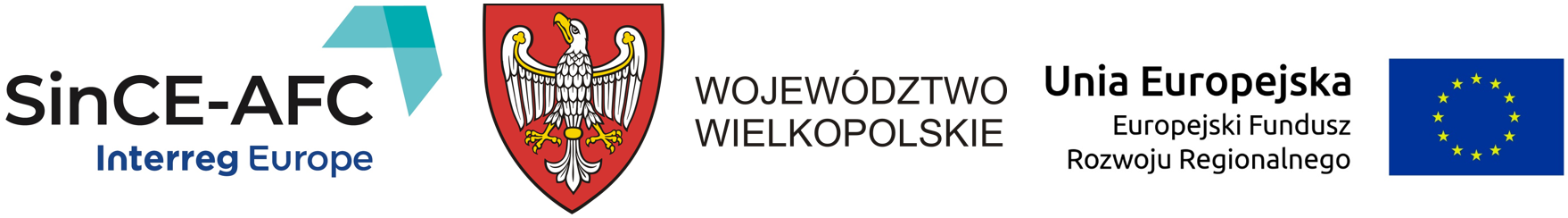 Logo SinCE Interreg Europe, Województwo Wielkopolskie, Europejski Fundusz Rozwoju Regionalnego
