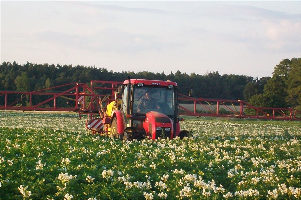 agriculture tractor in the field